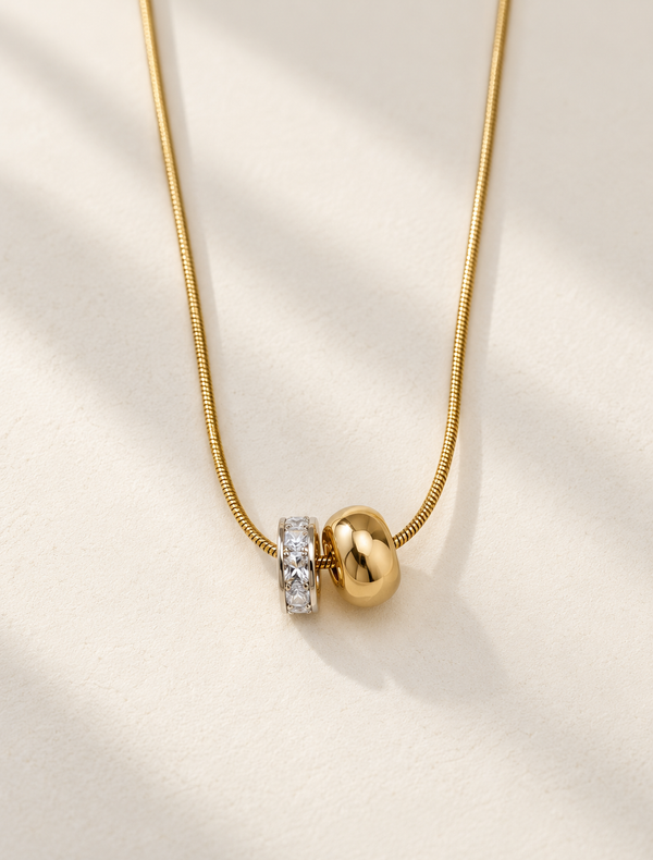Rondelle Snake Chain Necklace