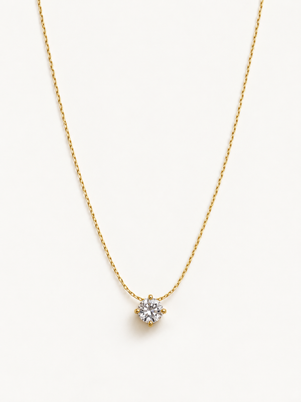 Floating Solitaire Necklace