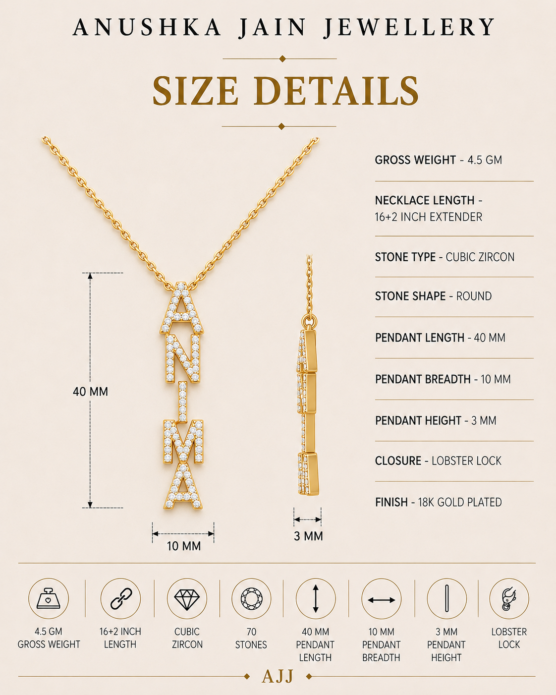 Lariat Name Necklace