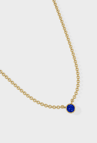 Sapphire Solitaire Necklace