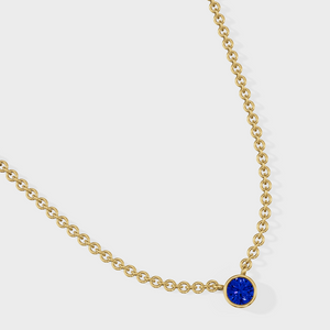 Sapphire Solitaire Necklace