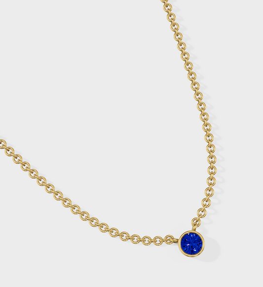 Sapphire Solitaire Necklace