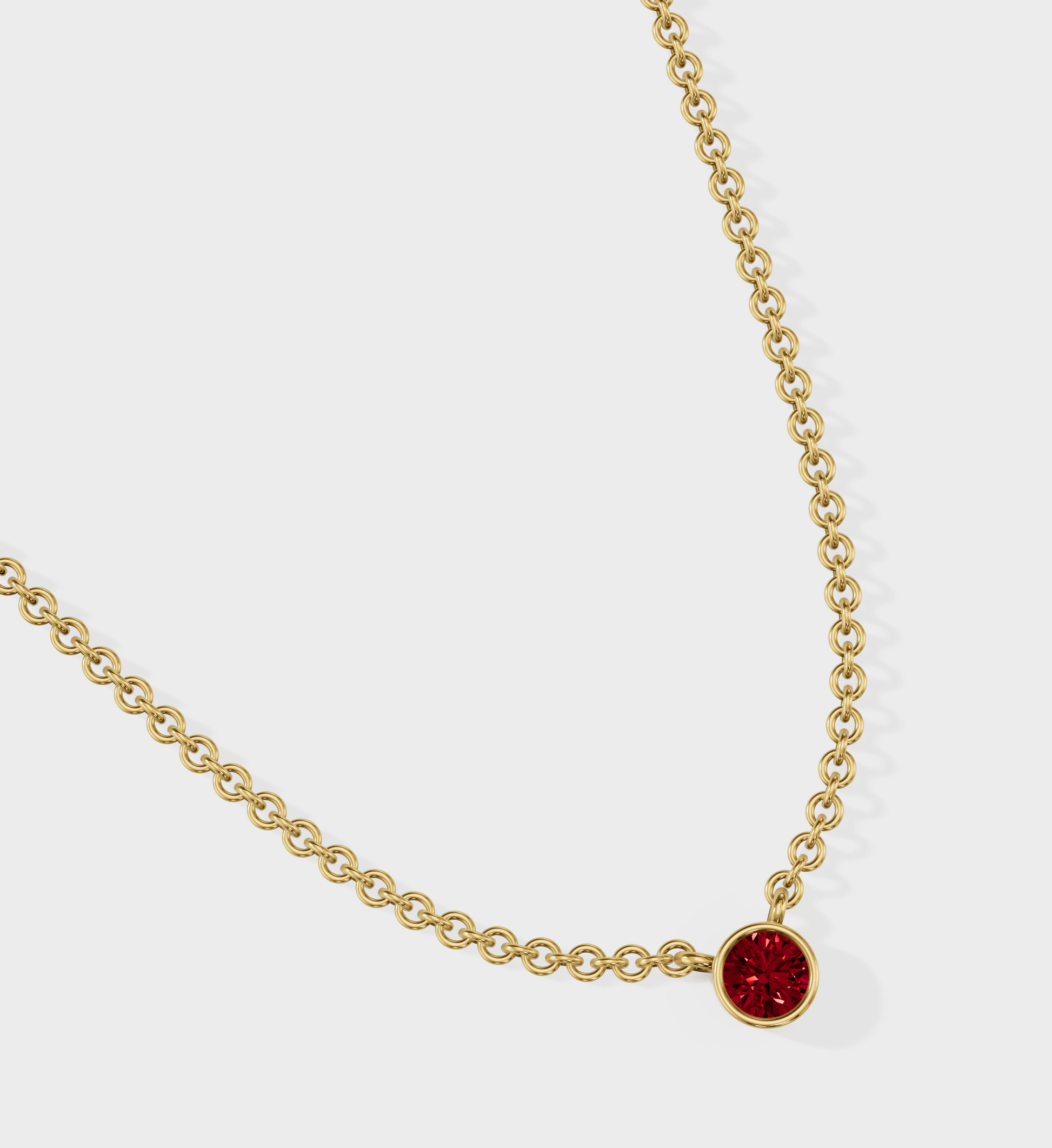 Ruby Solitaire Necklace