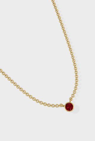 Ruby Solitaire Necklace