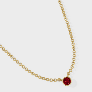 Ruby Solitaire Necklace