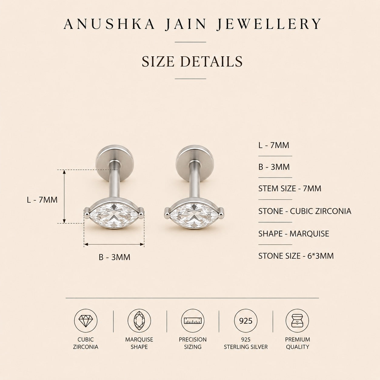 Marquise Studs