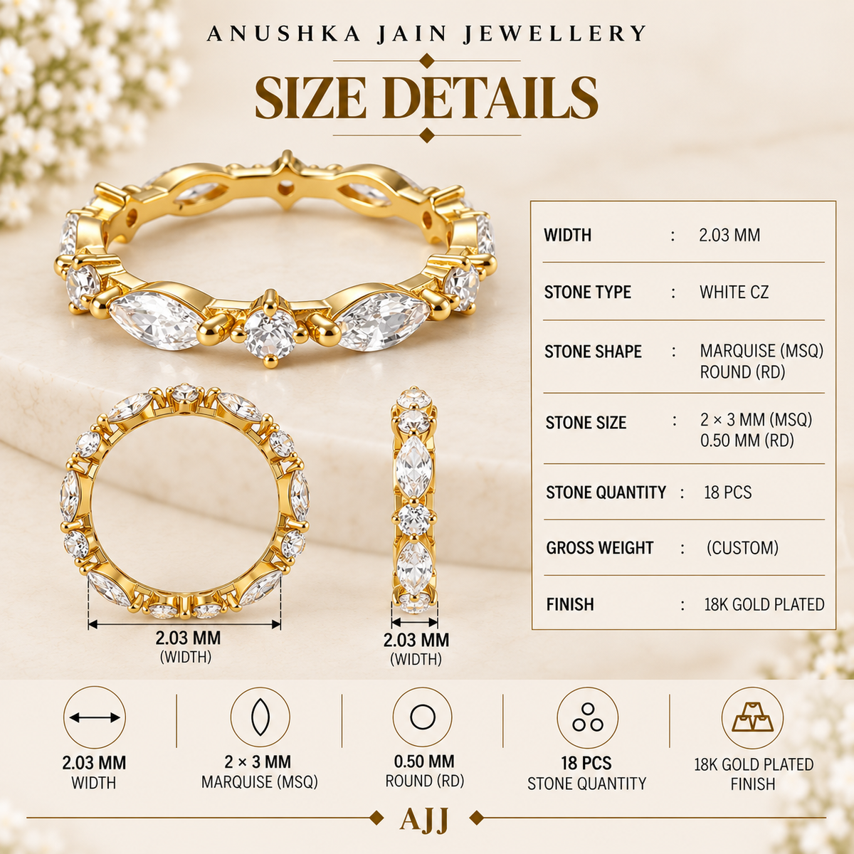 Marquise Diamond Eternity Ring