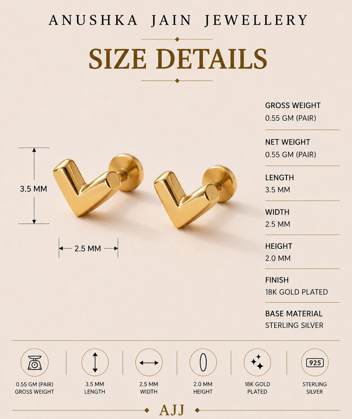 Mini V Studs