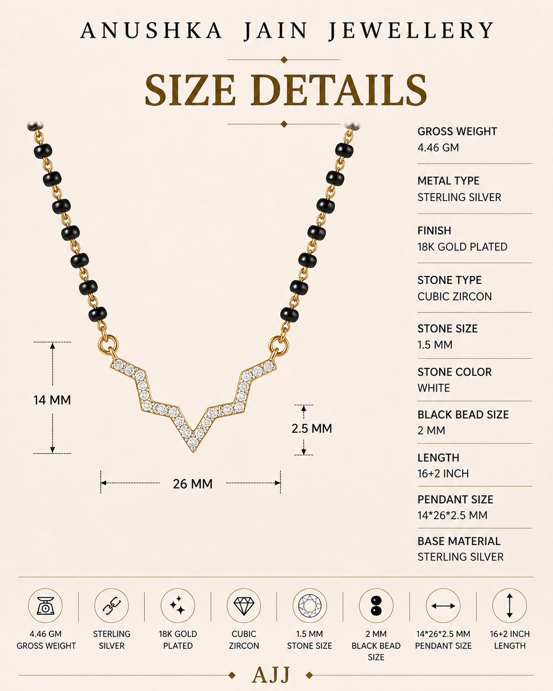 Minimal Diamond Mangalsutra