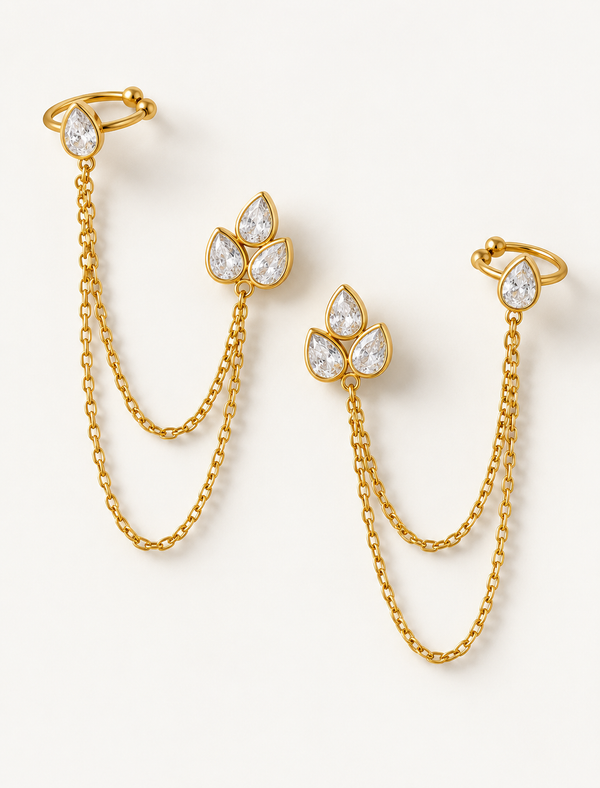 Mocha Chain Earring