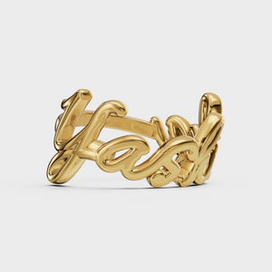 Cursive Name Ring