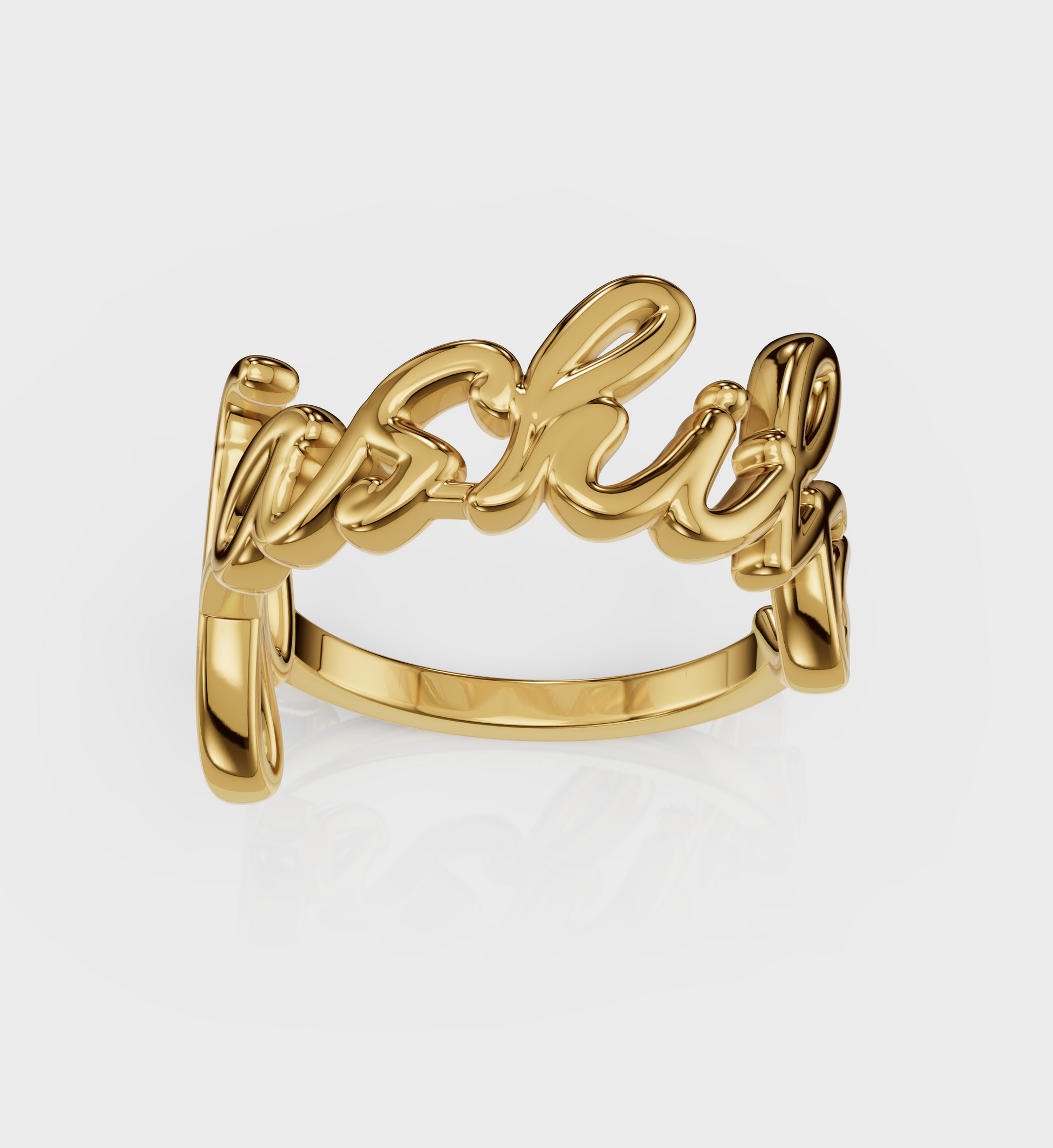 Cursive Name Ring