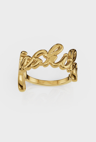 Cursive Name Ring