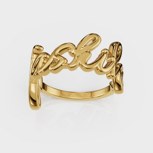 Cursive Name Ring