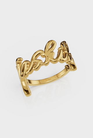 Cursive Name Ring