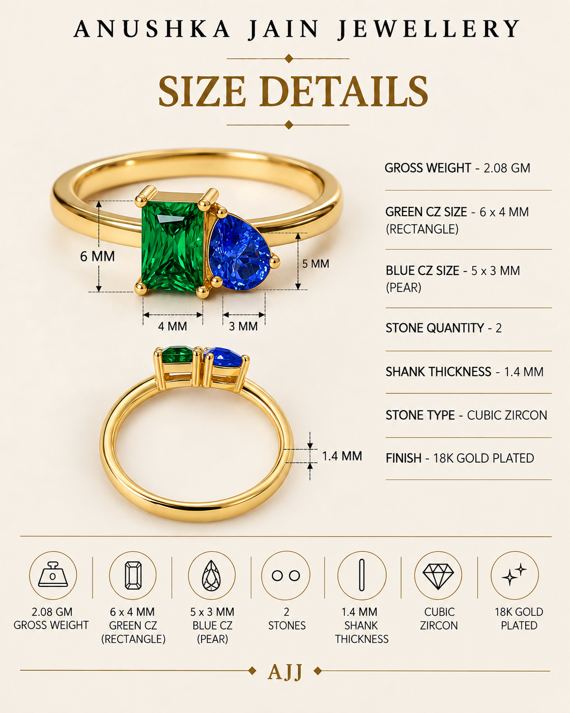 Ocean Emerald Ring