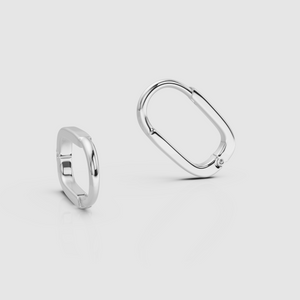 Oval Huggie Earring