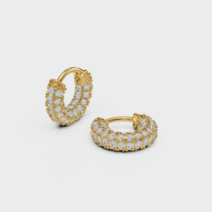 Pave Mini Hoops