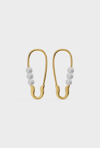 Perle Safety Pin Earrings