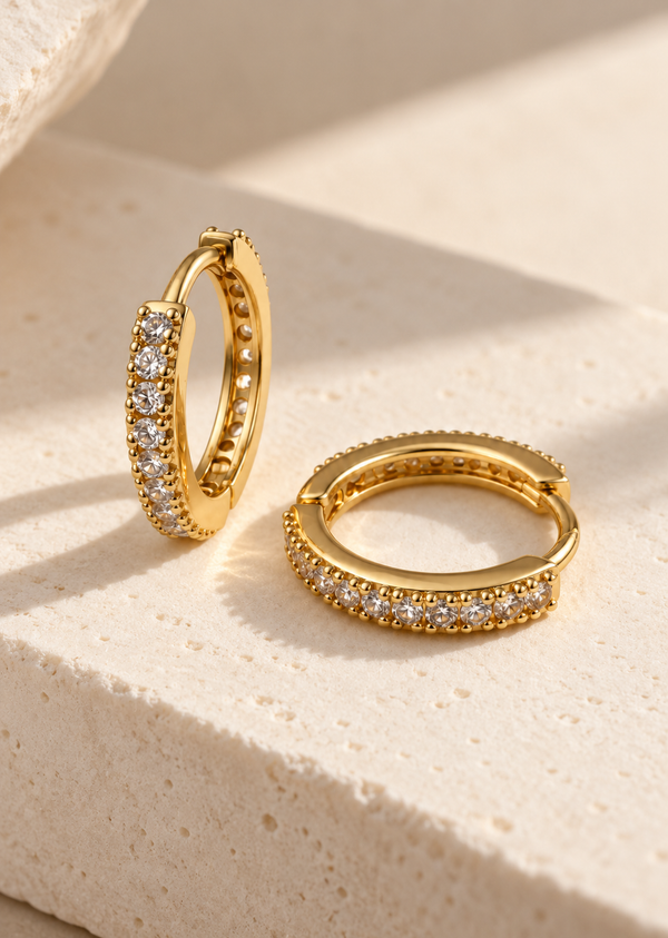 Pave Conch Hoop-12mm
