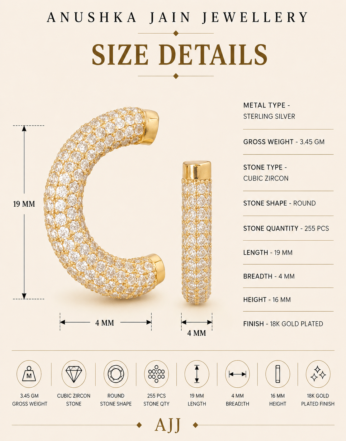 Pave Ear Cuff