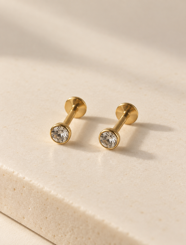 Round Bezel Stud