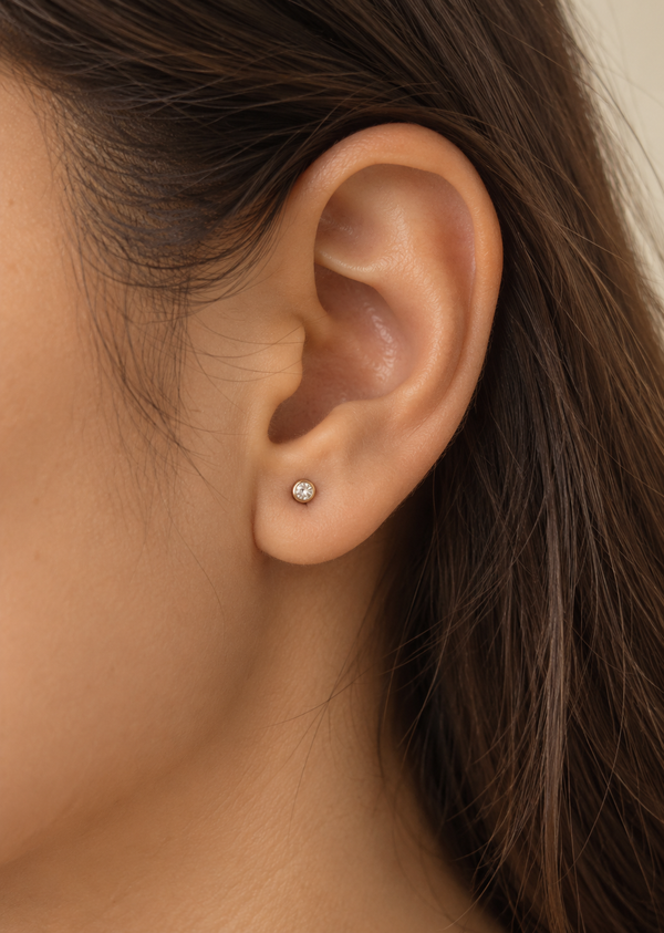 Round Bezel Stud