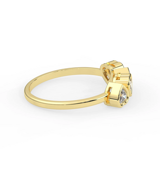 14k Heart shape 3.5 MM Diamond Ring
