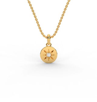 14k Gold North Star Necklace