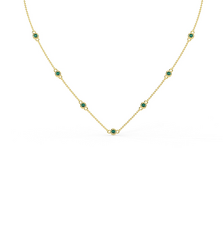 14k Emerald Layering Necklace