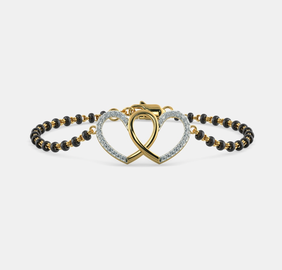 Double Heart Hand Mangalsutra