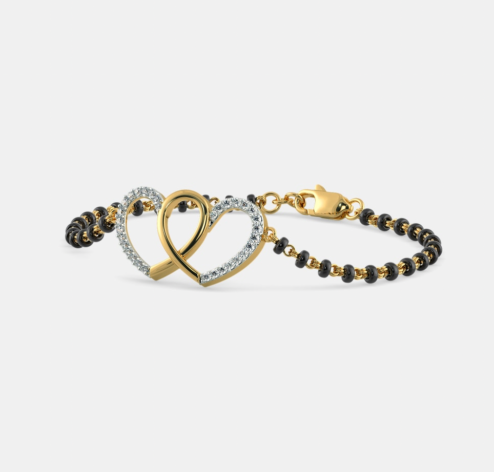 Double Heart Hand Mangalsutra