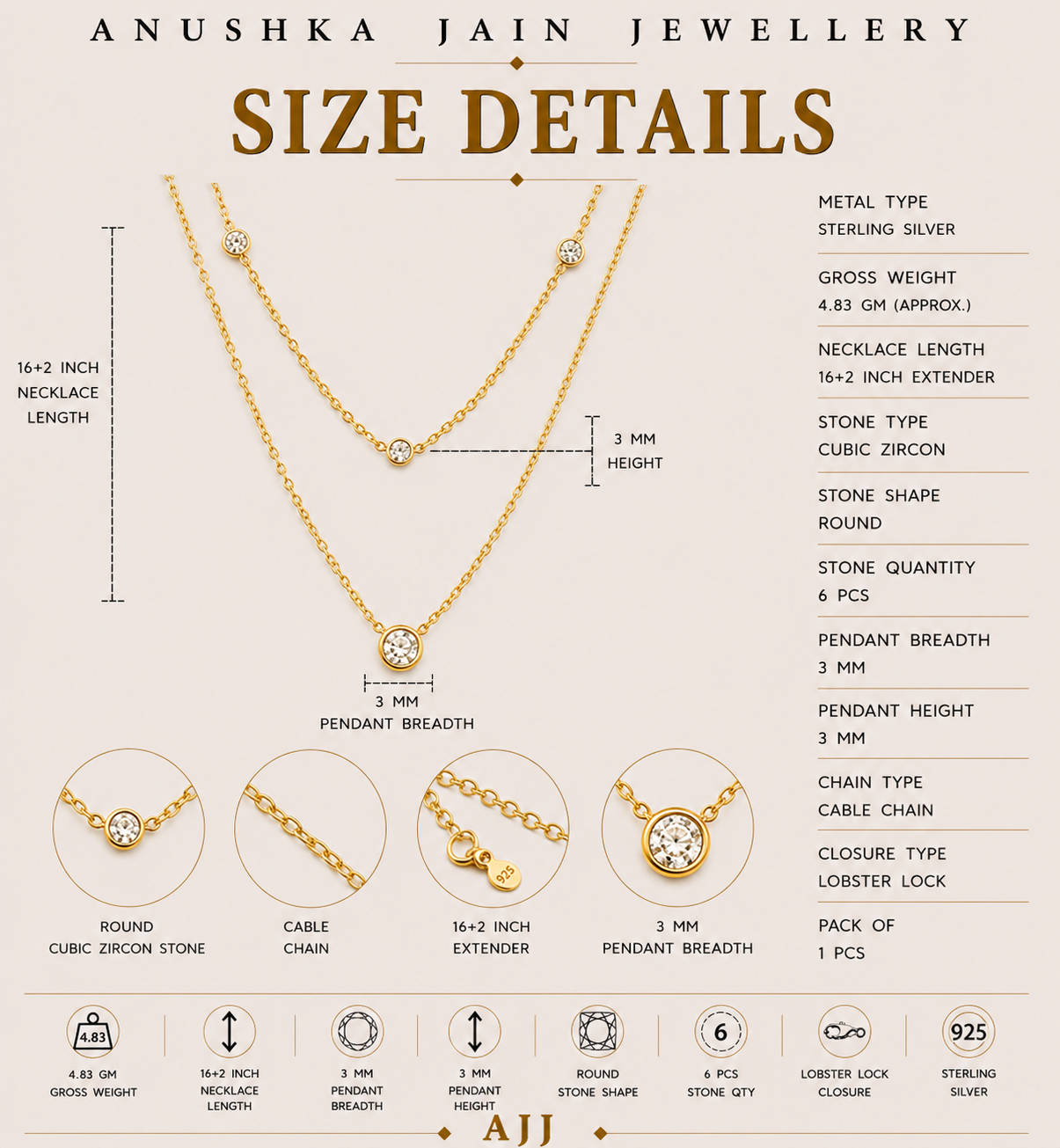 Stacked Diamond Essential Necklace