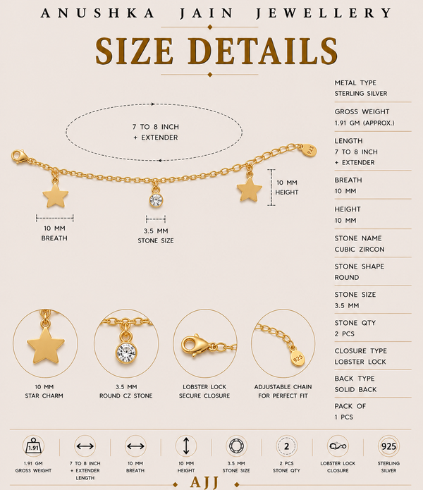 Star Drop Anklet
