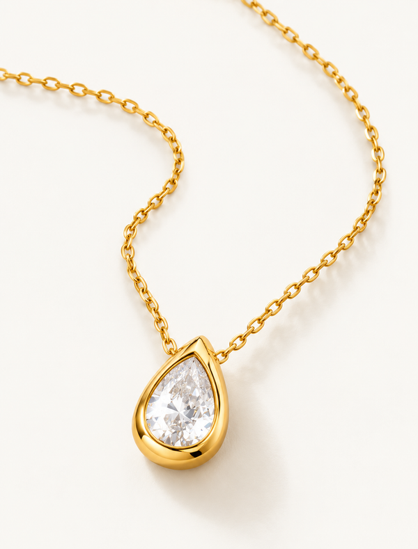 Teardrop Solitaire Pendant