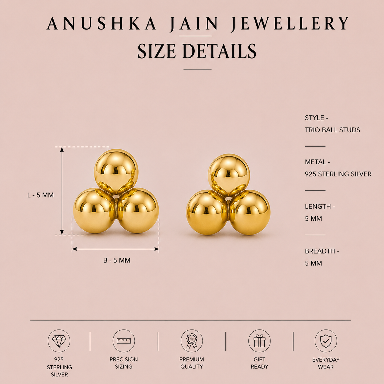 Trio Ball Studs