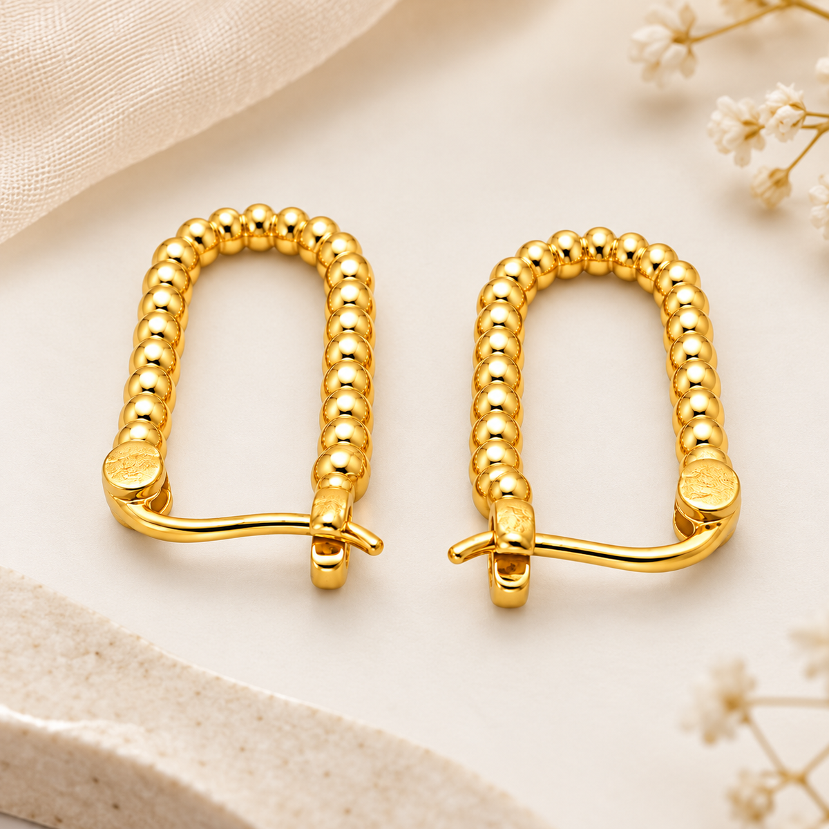 Twisted Bar Hoops