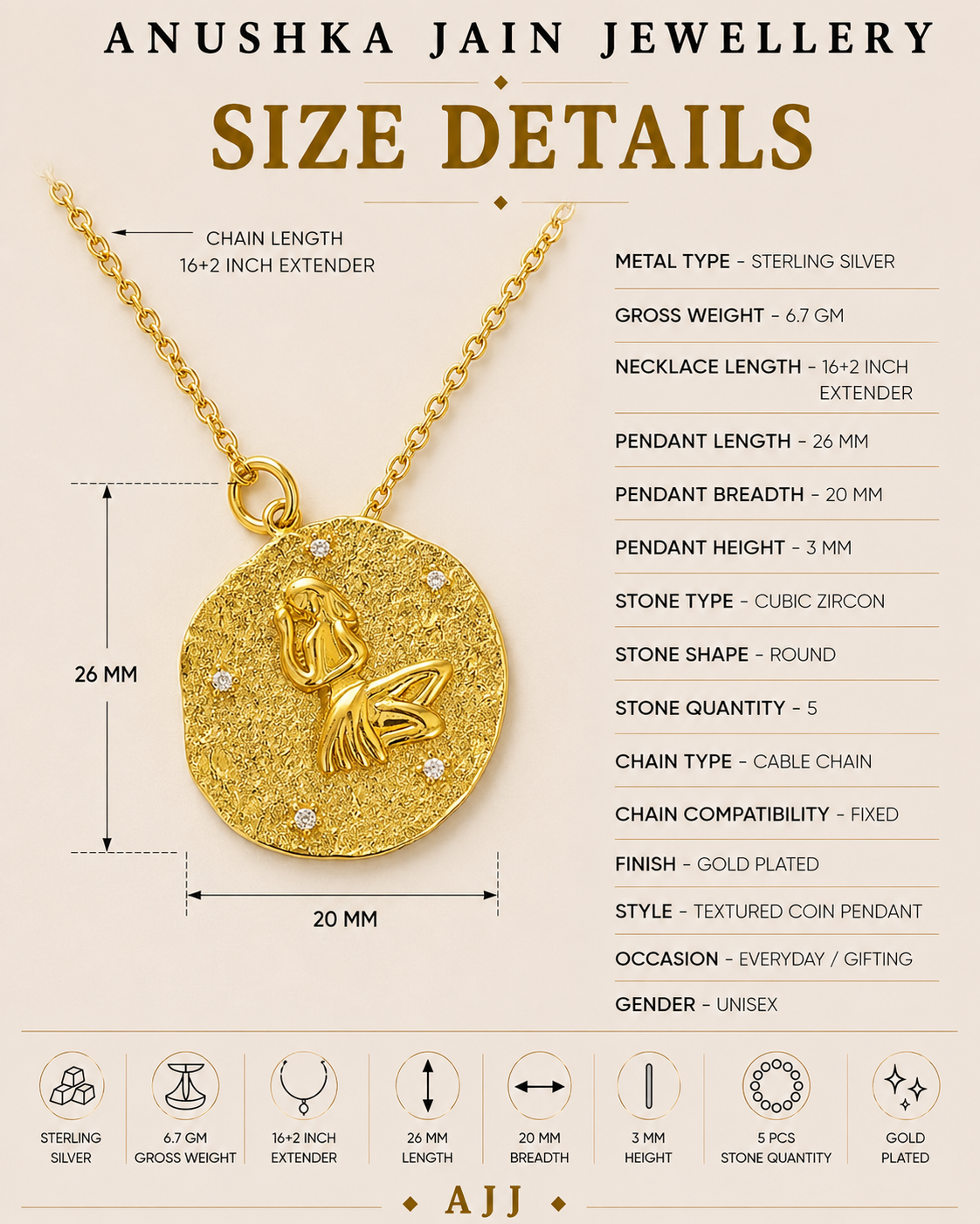 Virgo Zodiac Necklace