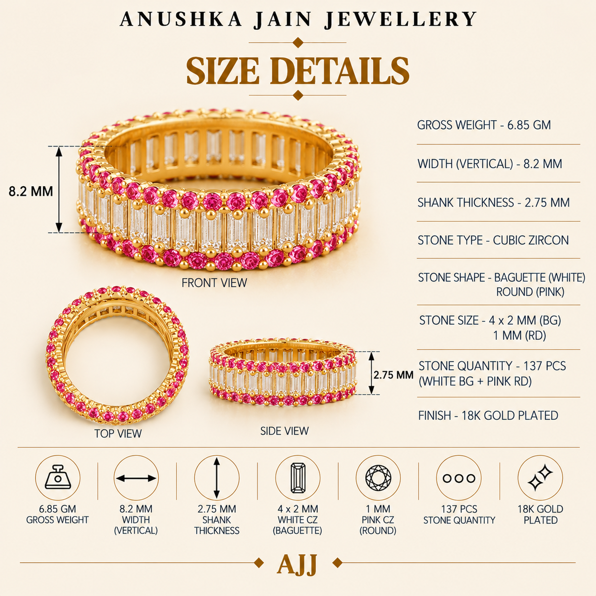White Radiance Eternity Ring