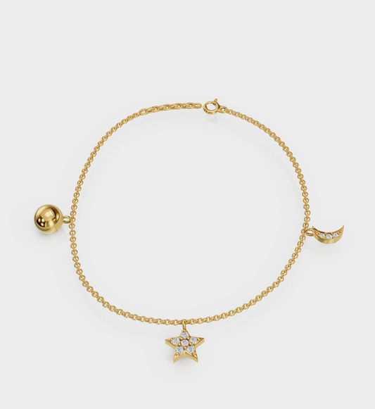 Star Moon Sun Bracelet