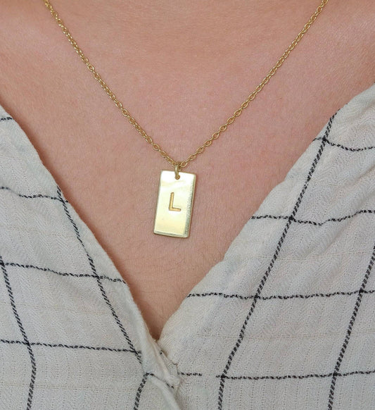 Engraved Bar Necklace