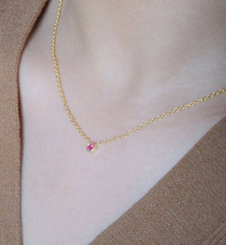 Ruby Solitaire Necklace