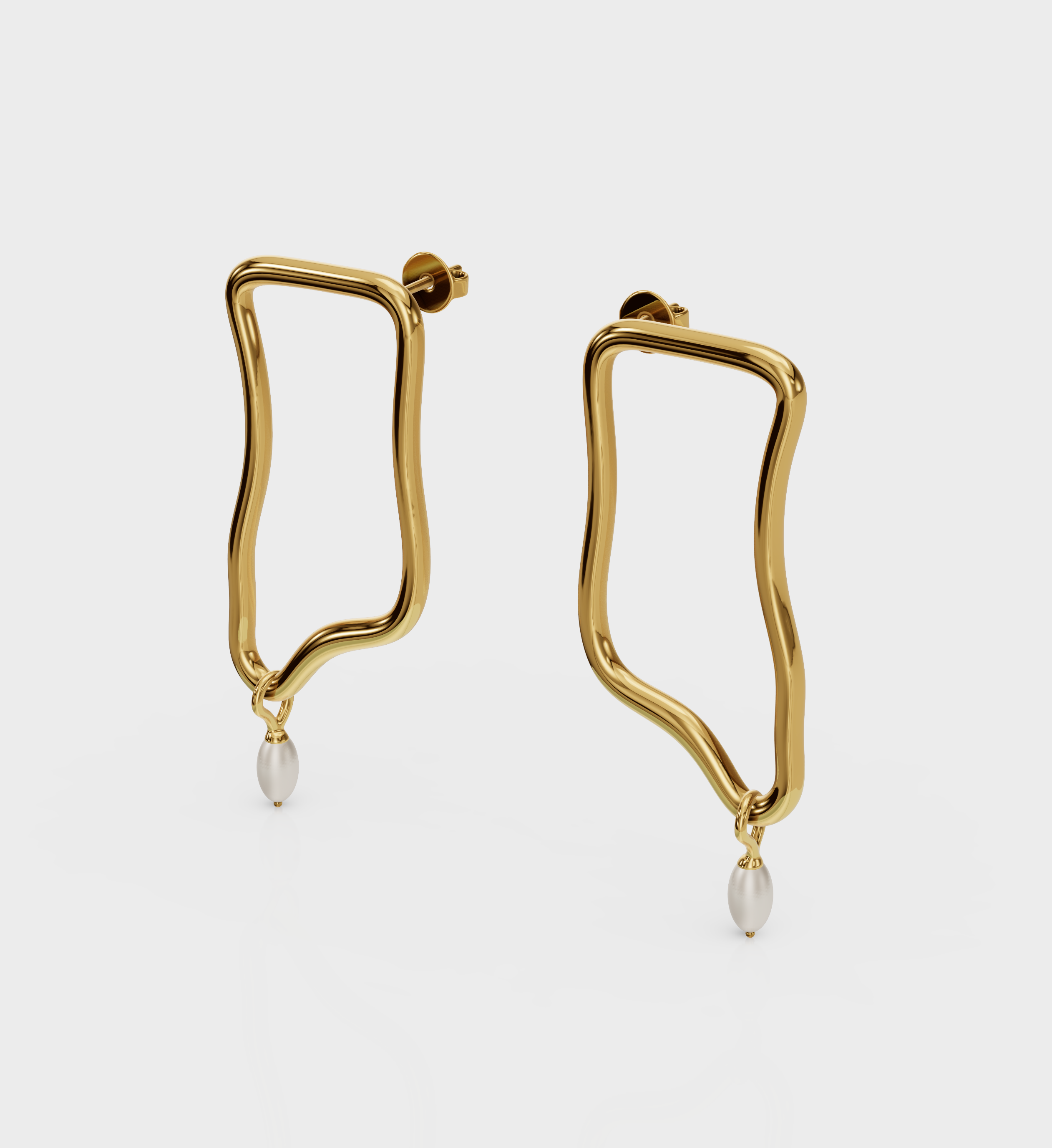 Abstract Pearl Drop Earrings-Earrings-Anushka Jain Jewellery