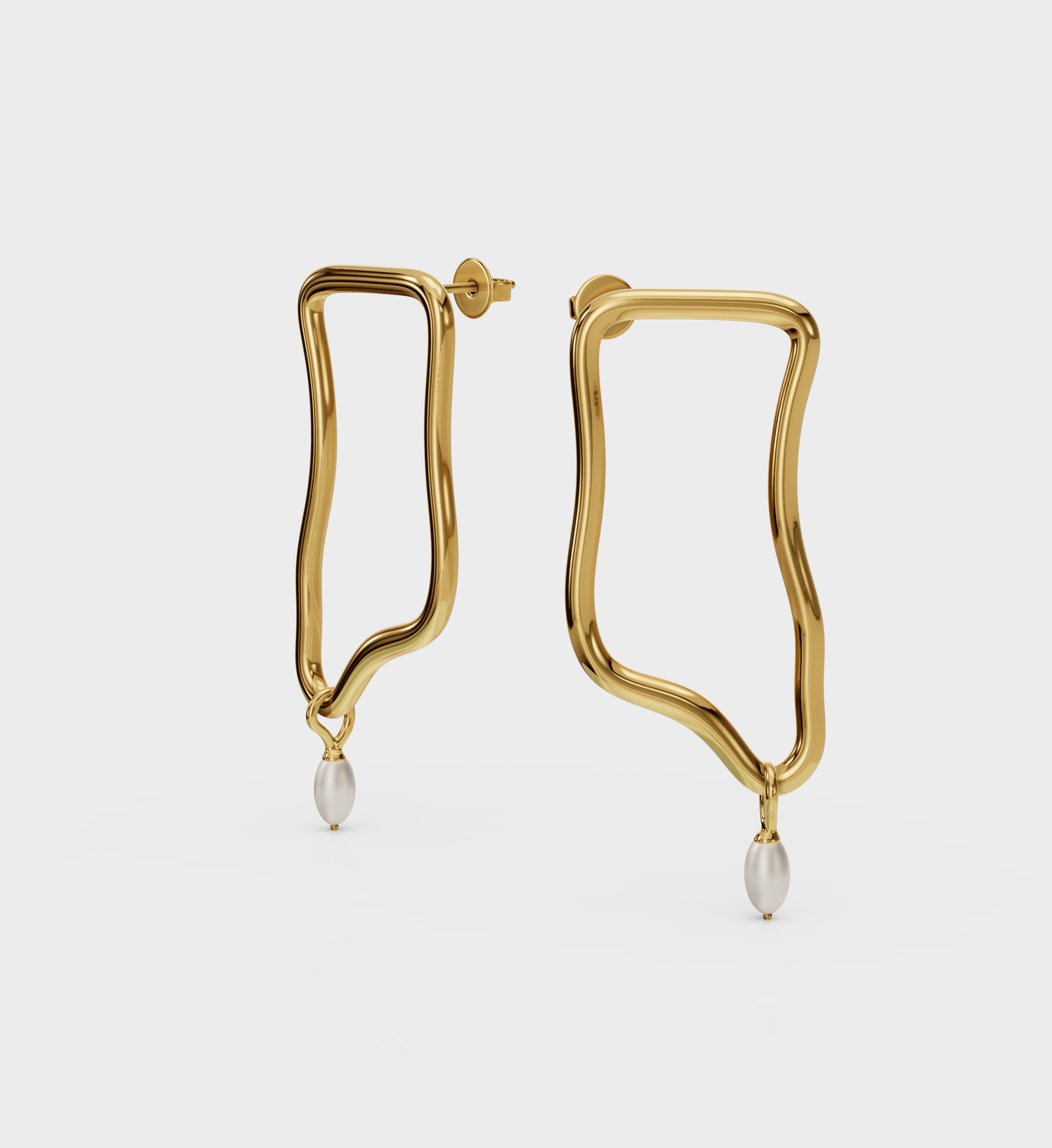 Abstract Pearl Drop Earrings-Earrings-Anushka Jain Jewellery
