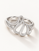 Abstract Ribbon Wave Ring