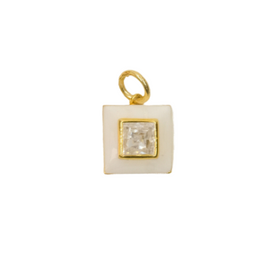 Square Enamel Charm