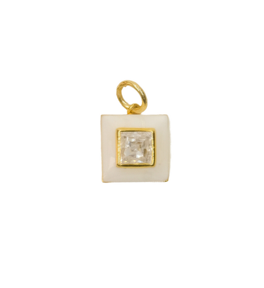 Square Enamel Charm