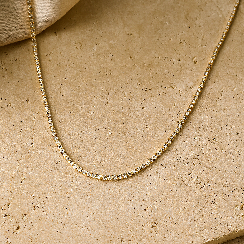 AJJ's Tennis Choker-Necklaces-Anushka Jain Jewellery