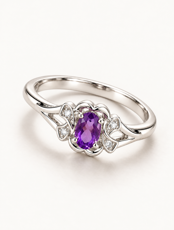 Amethyst Bloom Ring
