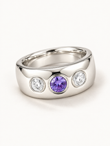 Amethyst Trinity Ring